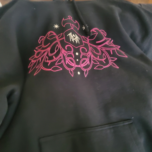 Black and Pink Sleep Token Emergence Rose Sweatshirt LARGE - Picture 11 of 12